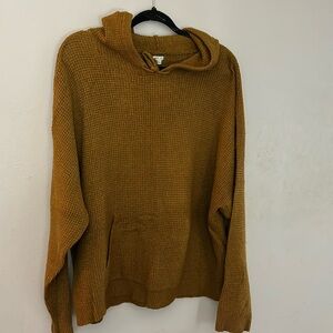AERIE waffle knit hooded sweater